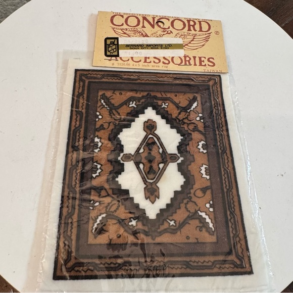 Other - Concord Bernard Imports dollhouse miniature area rug 4x5 new in package